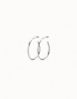 Uno De 50 - Sterling Silver-plated Open Hoop Earrings