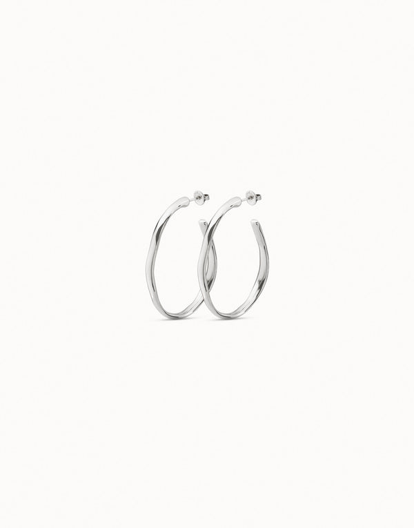 Uno De 50 - Sterling Silver-plated Open Hoop Earrings