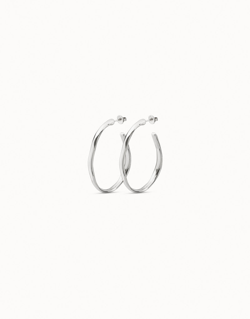 Uno De 50 - Sterling Silver-plated Open Hoop Earrings