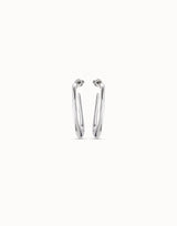 Uno De 50 - Sterling Silver-plated Oval Hoops
