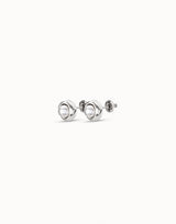 Ego Earrings in Silver & Pearl
