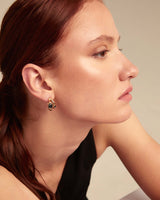 Uno De 50 - 18k Gold-plated Earrings with Multicolor Crystal