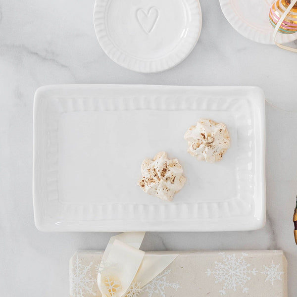 Vietri - Rectangular Trays - Pietra Serena Tray - White