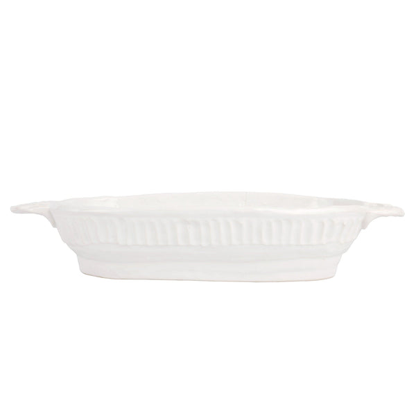 Vietri - Serving Bowls - Pietra Serena Handled Oval Bowl