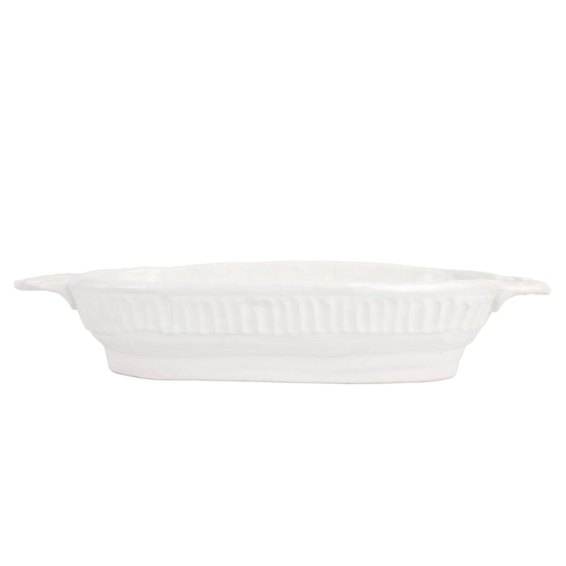 Vietri - Serving Bowls - Pietra Serena Handled Oval Bowl