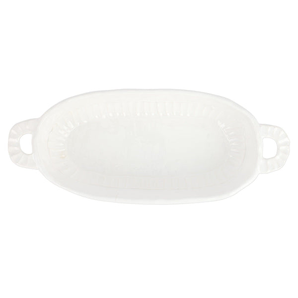 Vietri - Serving Bowls - Pietra Serena Handled Oval Bowl