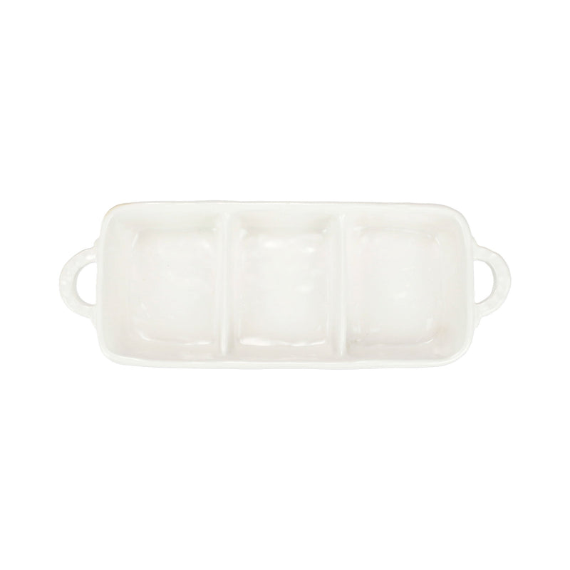 Vietri - Three-part Servers - Pietra Serena Server - White