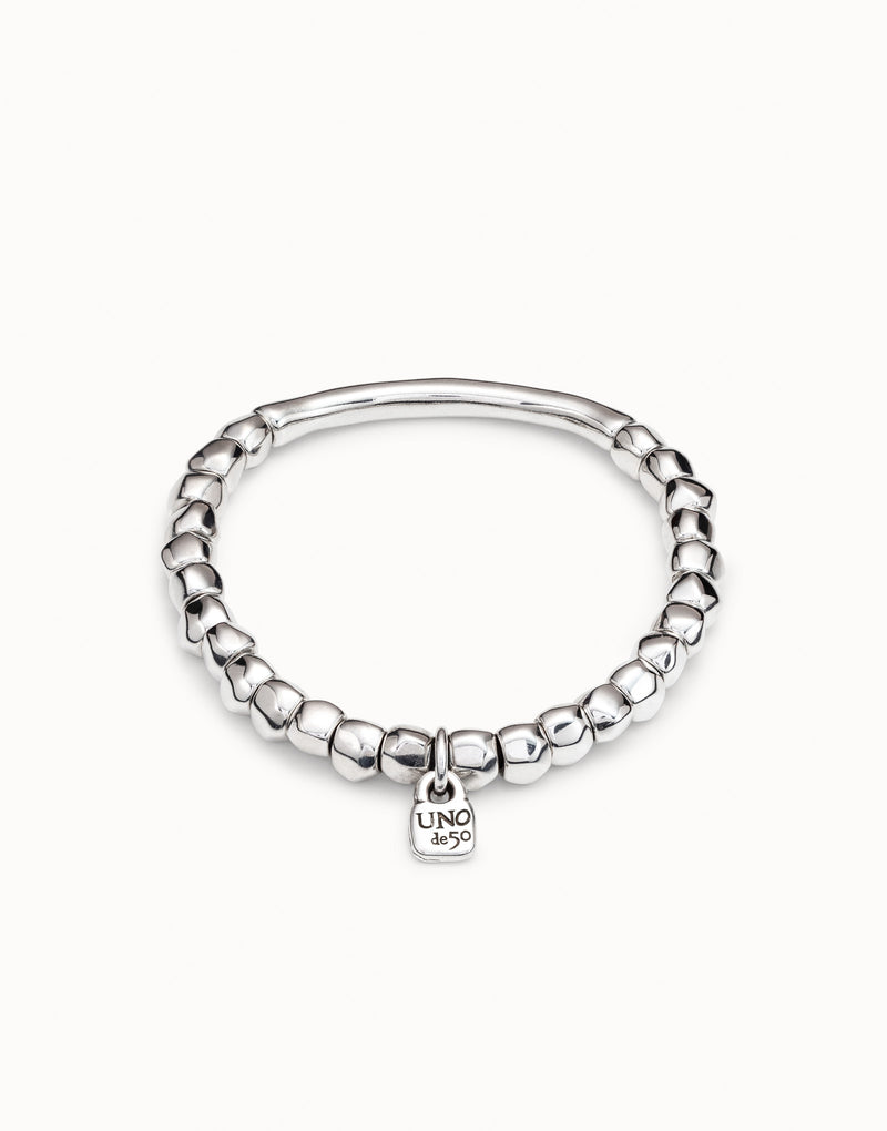 Uno De 50 - Sterling Silver-plated Bracelet with Tubular