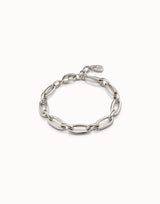 Uno De 50 - Sterling Silver-plated Medium Sized Oval Link