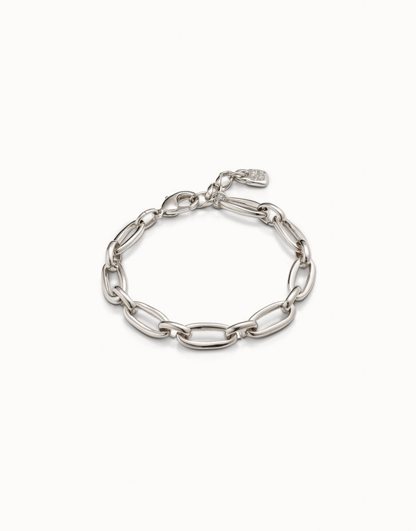 Uno De 50 - Sterling Silver-plated Medium Sized Oval Link