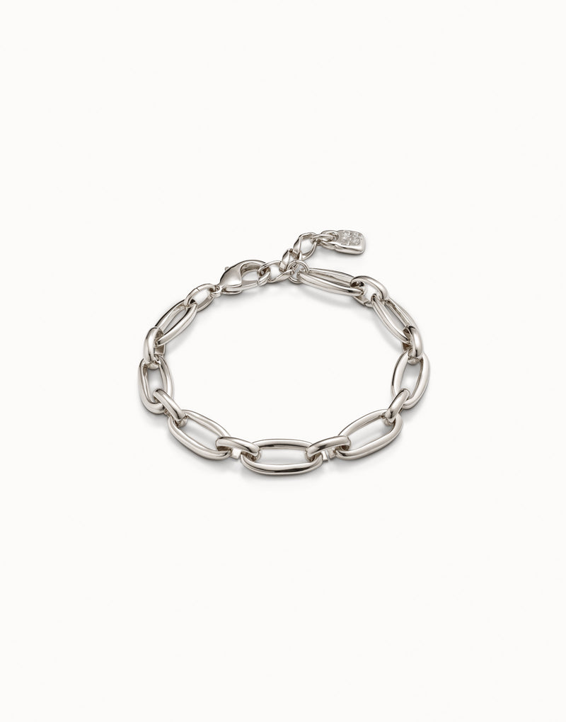 Uno De 50 - Sterling Silver-plated Medium Sized Oval Link