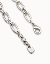 Uno De 50 - Sterling Silver-plated Medium Sized Oval Link