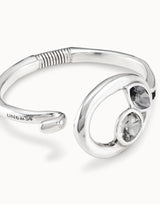 Uno De 50 - Silver Bracelet with and Greenish Gray Crystals