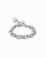 Yolo Bracelet in Silver & Pearl
