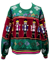 Queen of Sparkles - Sweatshirt - Green Multi Vintage