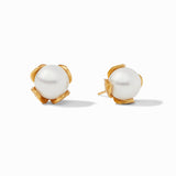 Penelope Gold Studs in Pearl by Julie Vos