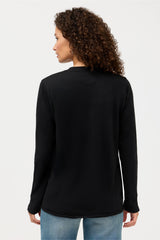 Texas Slit Sleeve Tee in Black view 4