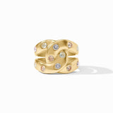 Rainbow Infinity Ring in Champagne Radiance
