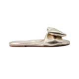 Rafie Gold Bow Slide Sandal