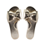 Rafie Gold Bow Slide Sandal