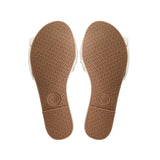 Rafie Gold Bow Slide Sandal