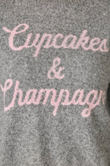 P.J. Salvage Cupcakes & Champagne Snuggle Sweater in Dark Heather Grey