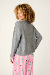 P.J. Salvage Cupcakes & Champagne Snuggle Sweater in Dark Heather Grey