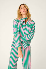P.J. Salvage Ski Bunny Icon 3-Piece Long Sleeve Flannel PJ Set in Tender Pink