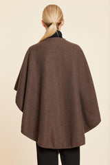 Knit Twist Front Wrap in Brown by Dolce Cabo, view 3