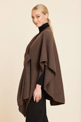 Knit Twist Front Wrap in Brown by Dolce Cabo, view 2