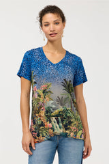 Janie Favorite Drape Tee in Meghan Scarf