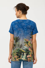 Janie Favorite Drape Tee in Meghan Scarf view 4