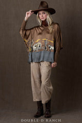 Oil Camp Poncho in Mud by Double D Ranch