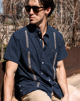 Guayabera Libre in Marino Cuero view 3