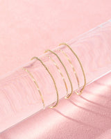 2MM Gold Beaded Bracelet by Beaded Blondes