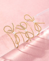 Gold Bow Bracelet by Beaded Blondes