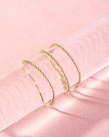 3MM Gold Beaded Bracelet by Beaded Blondes
