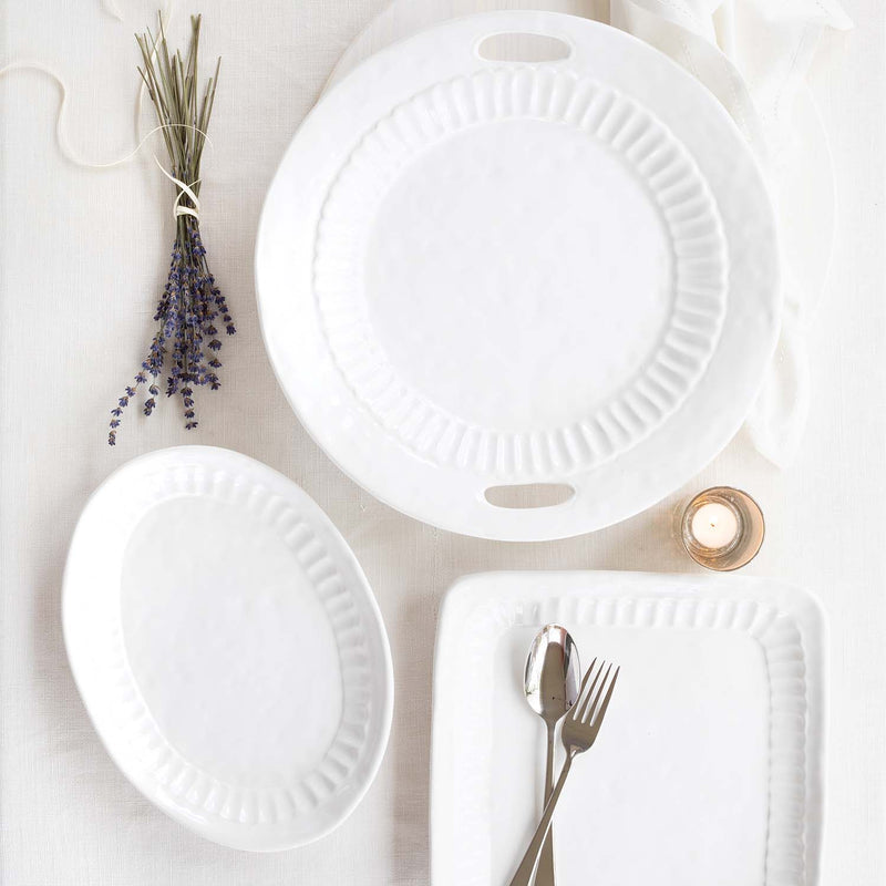Vietri - Serving Bowls - Pietra Serena Medium Bowl - White