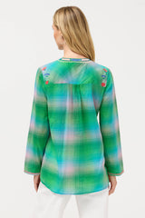 Vintage Henley Tunic in Uma Plaid view 3