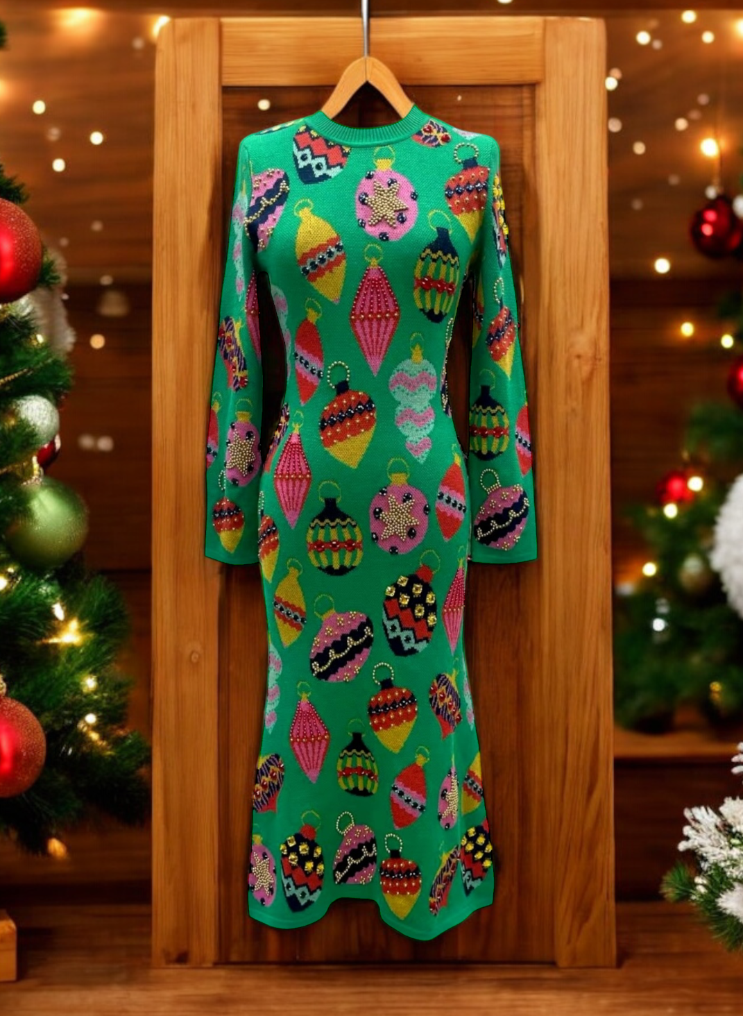 Christmas Sparkly Knitted Dress Women's Light Strand Sweater Dress Tipsy Elves Christmas Sparkly Knitted Dress Women's Light Strand Sweater Dress Tipsy Elves