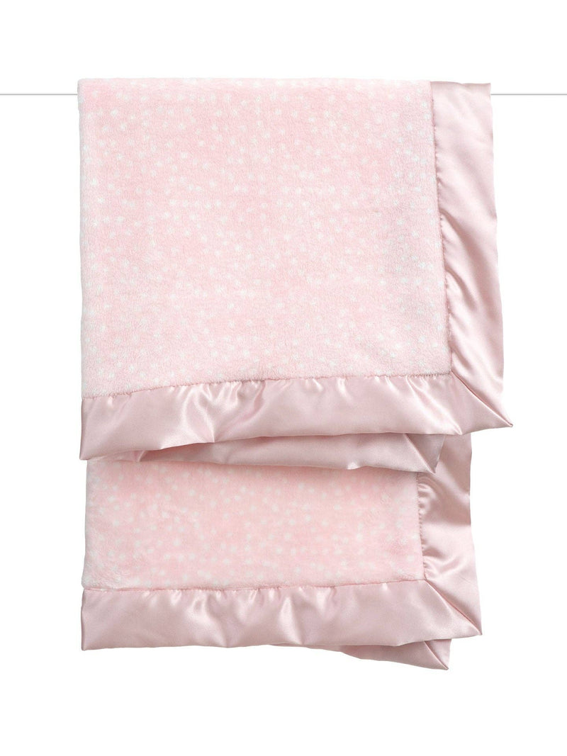Little Giraffe - Powder Plush™ Deluxe Dot Blanket: Pink