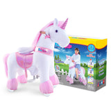 Ponycycle - Ride-on Pink Unicorn | Plush Animal Riding Toy: