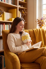 Pip the Egg Fuzzie Plush Tumbler, lifestyle