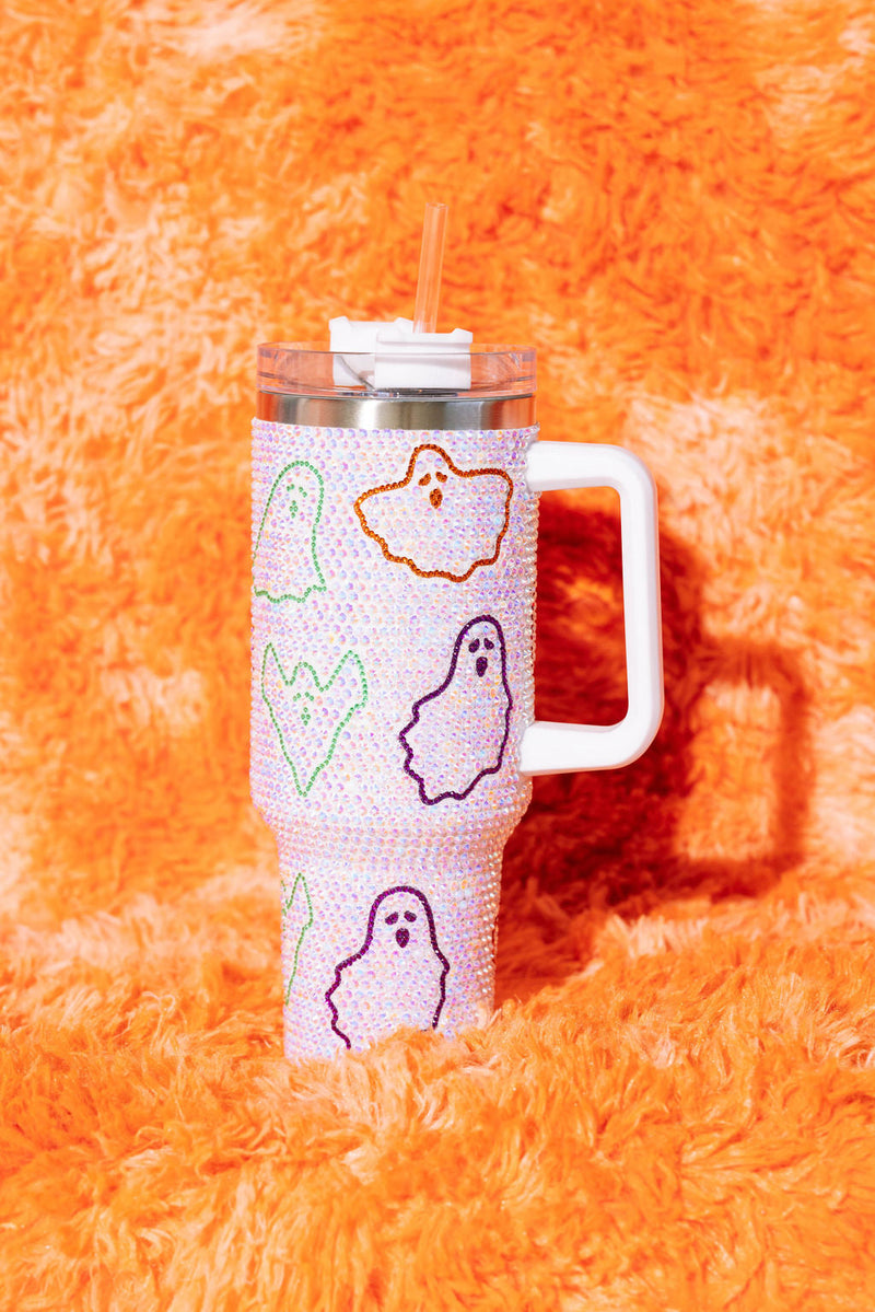 Queen of Sparkles - White Multi Ghost Tumbler - O/s