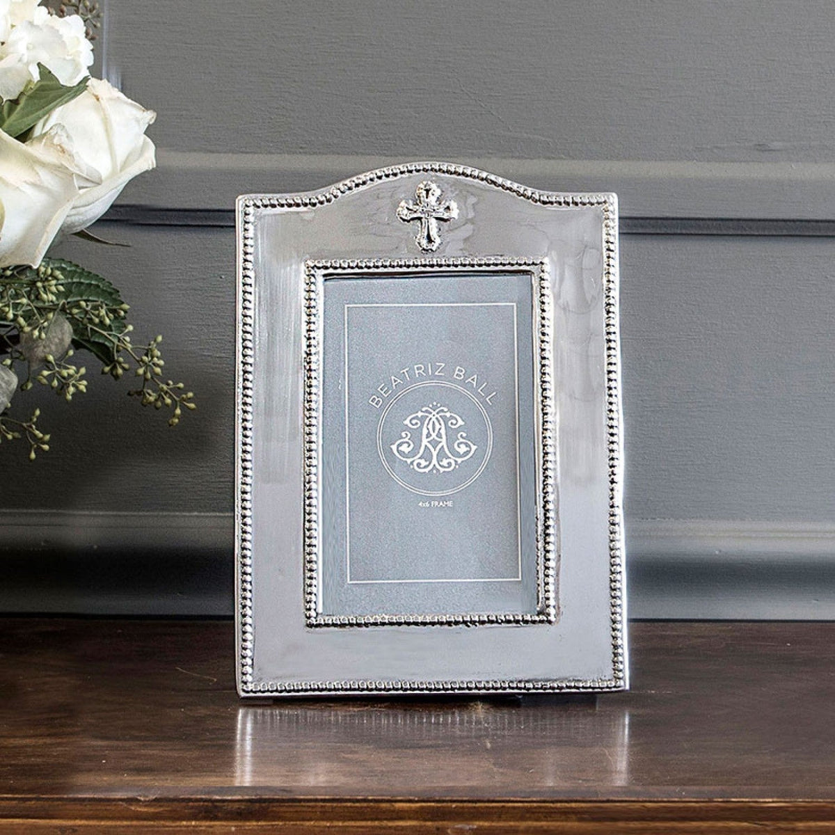 Beatriz Ball Jason 4x6 Photo Frame - Polished Metal Horizontal Frame With Stand - View #4