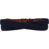 Elastic Cord Croco Tab Taper Belt, view 2