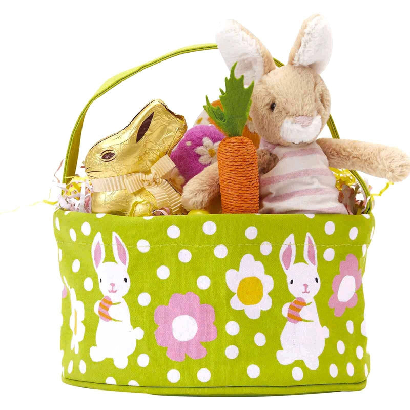 Rockflowerpaper - Bunny Hop Reusable Canvas Easter Basket