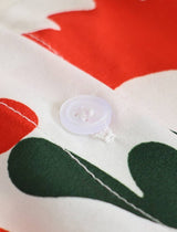 Floral Dress with Artistic Pattern: WHITE / L