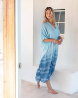 Palm Springs Kaftan: Shoreline Blue / OS