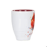 Dean Crouser Watercolor Red and White Cardinal Mug 16oz